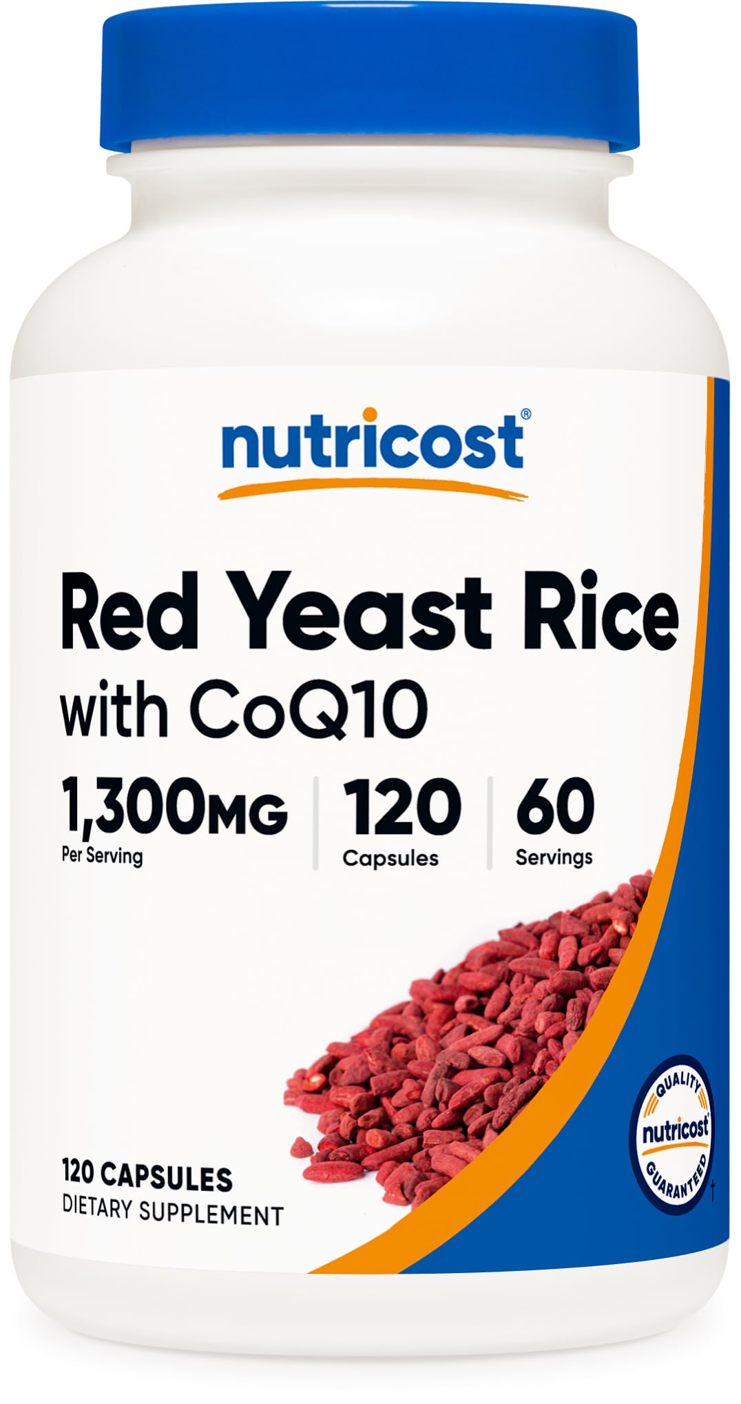 Nutricost Red Yeast Rice with CoQ10 bottle front for daily use