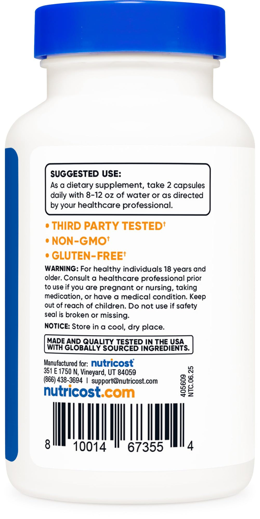 Secure-cap Nutricost SAM-e bottle for on-the-go use.