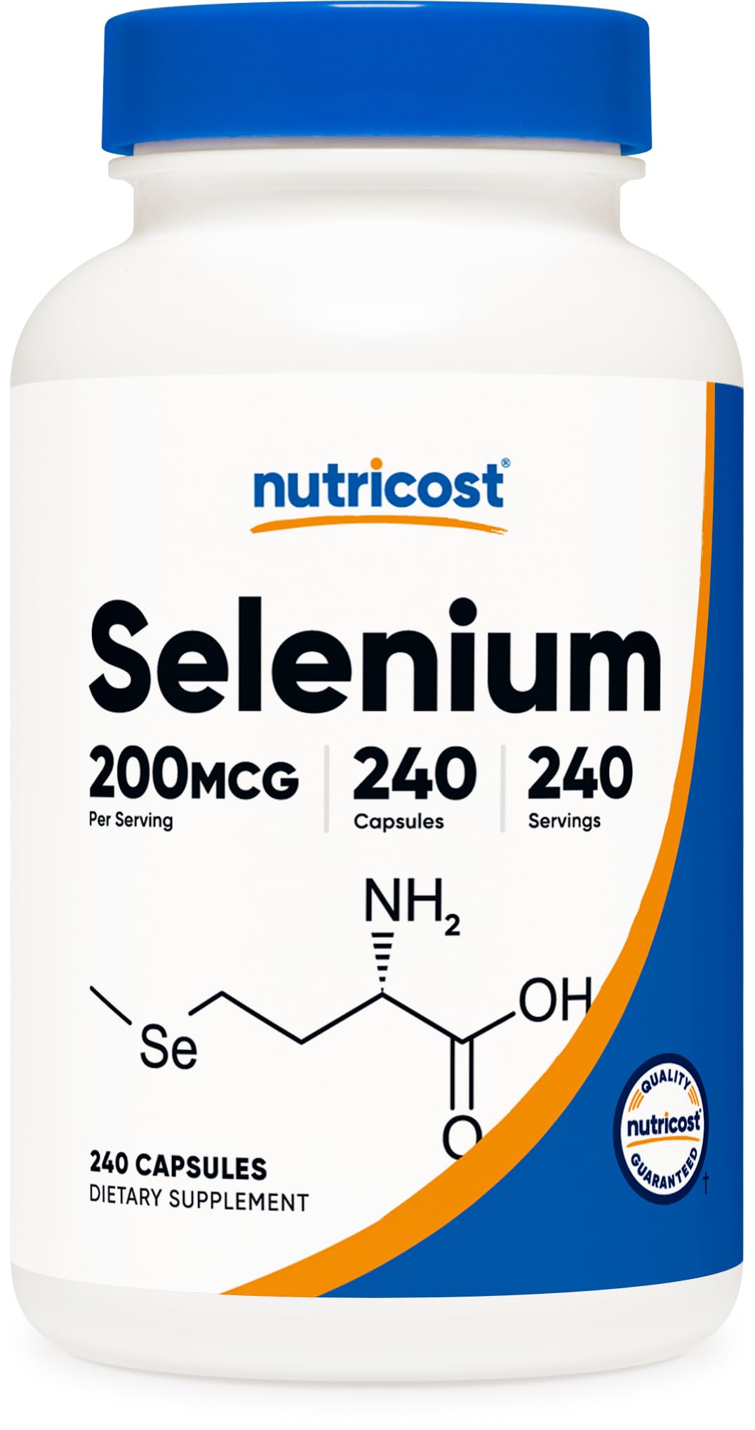 Nutricost Selenium 200mcg bottle for a simple daily capsule routine.