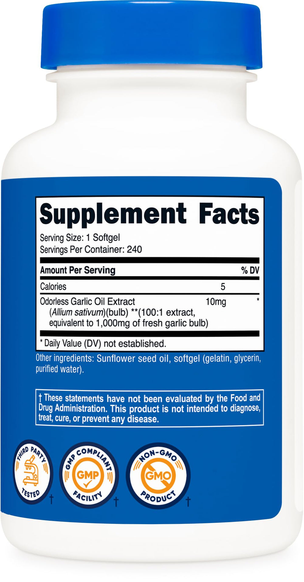 Nutricost softgel capsule easy swallow close-up for daily use