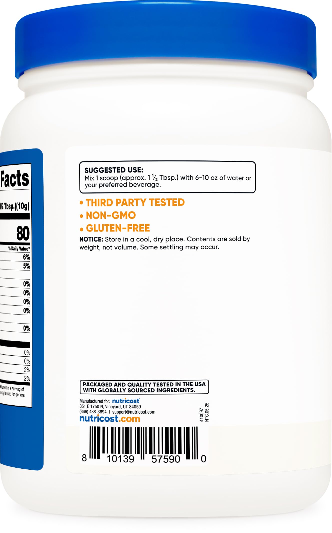 Nutricost Sunflower Lecithin in a glass, showcasing a smooth, creamy drink texture.