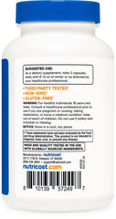 Nutricost Testosterone Support capsules close-up showing easy daily dosage.