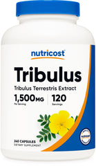 Nutricost Tribulus Terrestris 1500mg bottle shows packaging for daily use