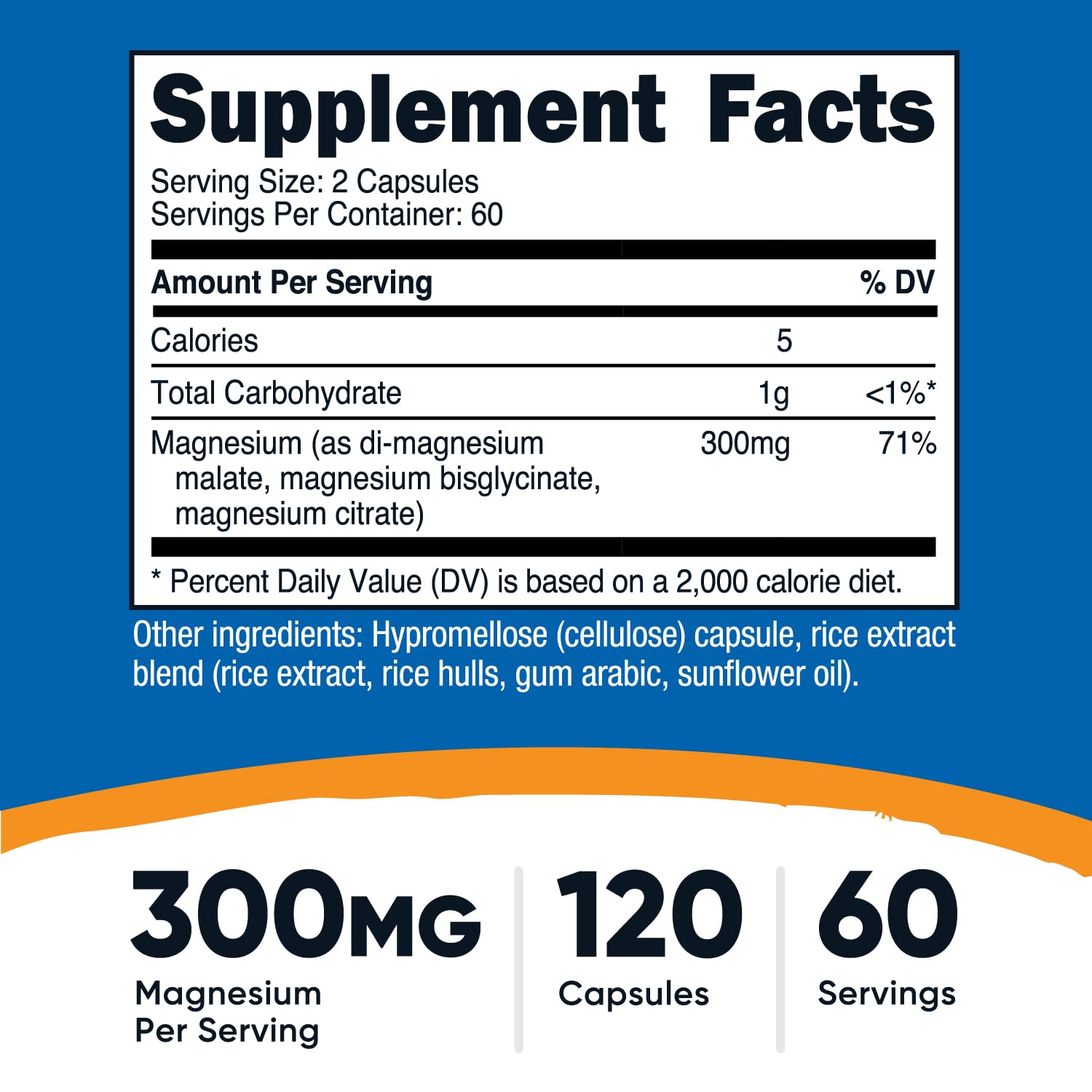 Nutricost Triple Magnesium Complex capsules close-up showing three forms for absorption.