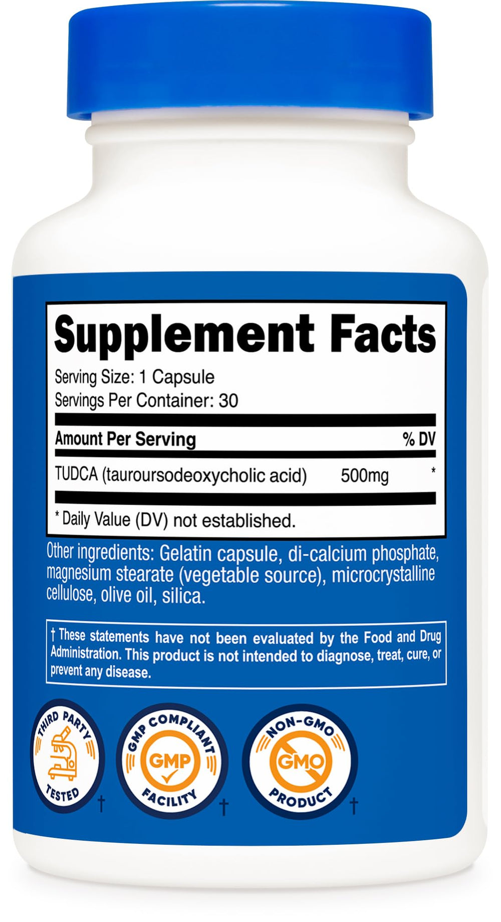Nutricost Tudca lab testing seal: independent ISO labs verify quality.