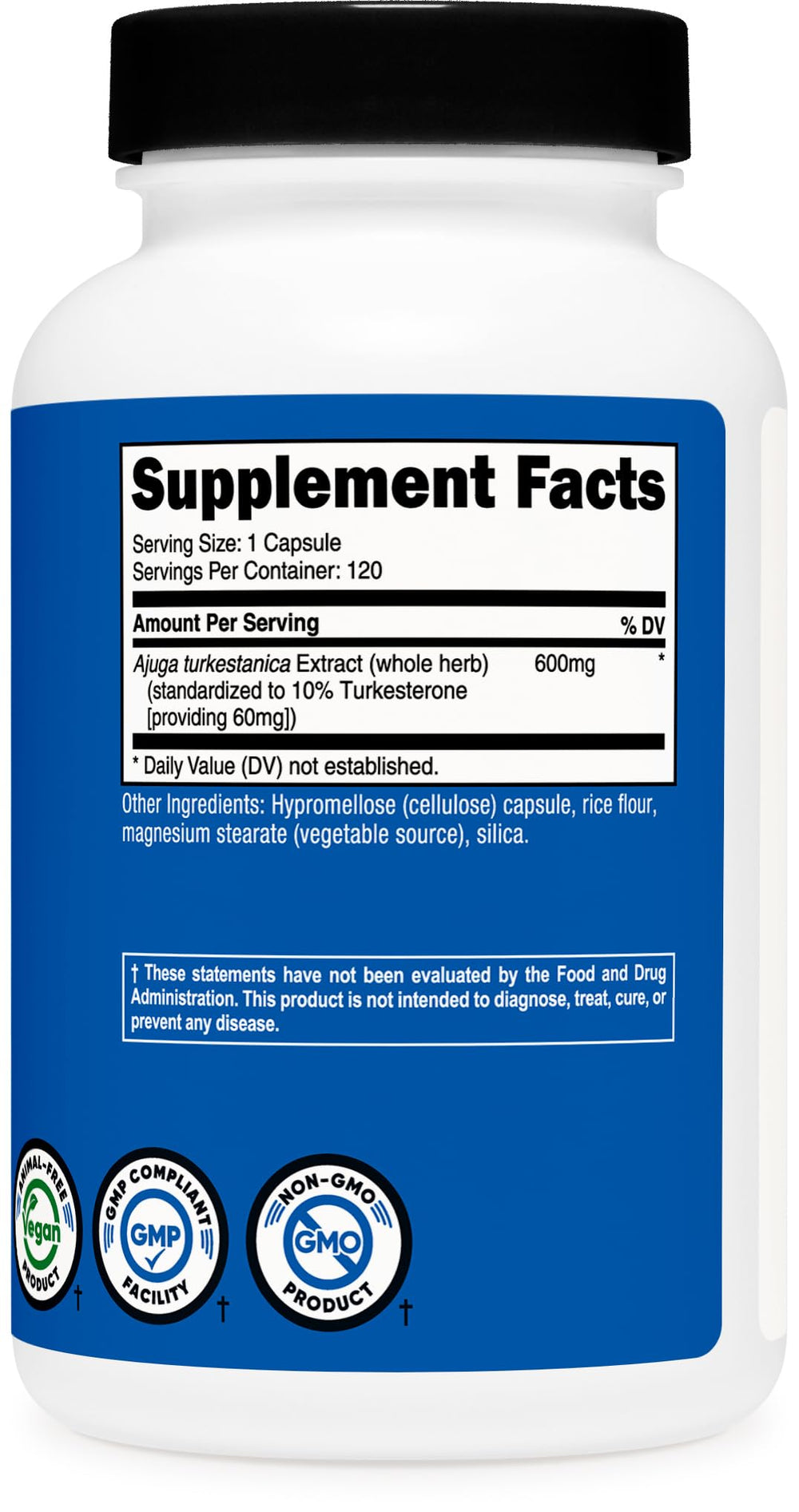 Nutricost Turkesterone produced in GMP and FDA-registered facility