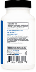Nutricost Ursolic Acid 300mg serving size image indicates 4 capsules per serving