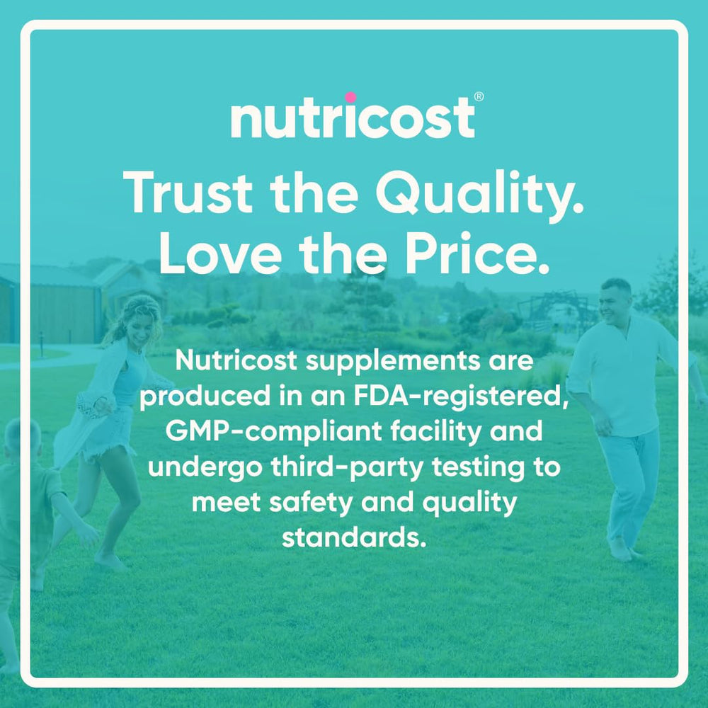 Nutricost vegetarian-friendly icon beside the bottle.