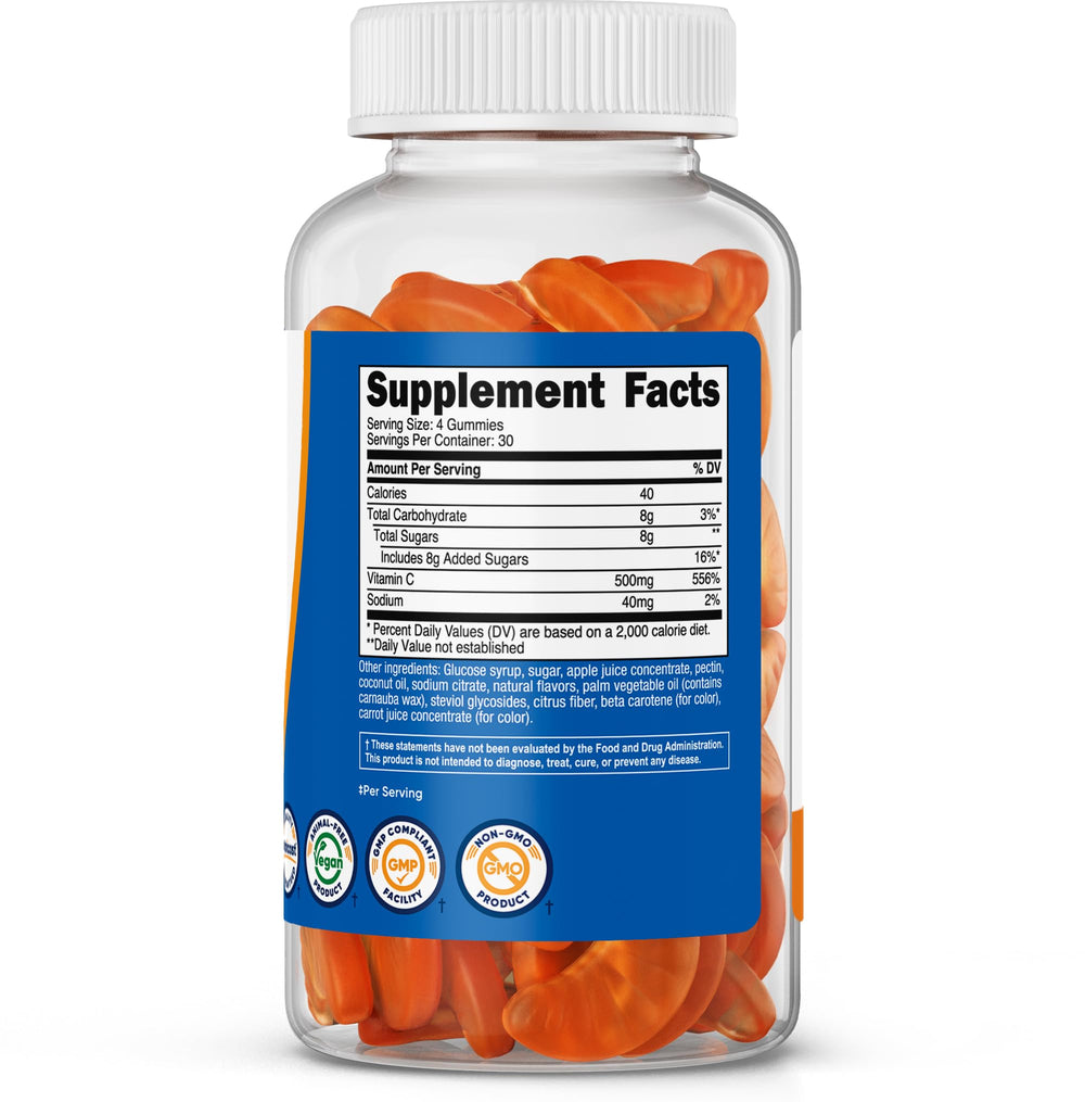 Nutricost Vitamin C Gummies natural flavors packaging highlights a tasty daily option.