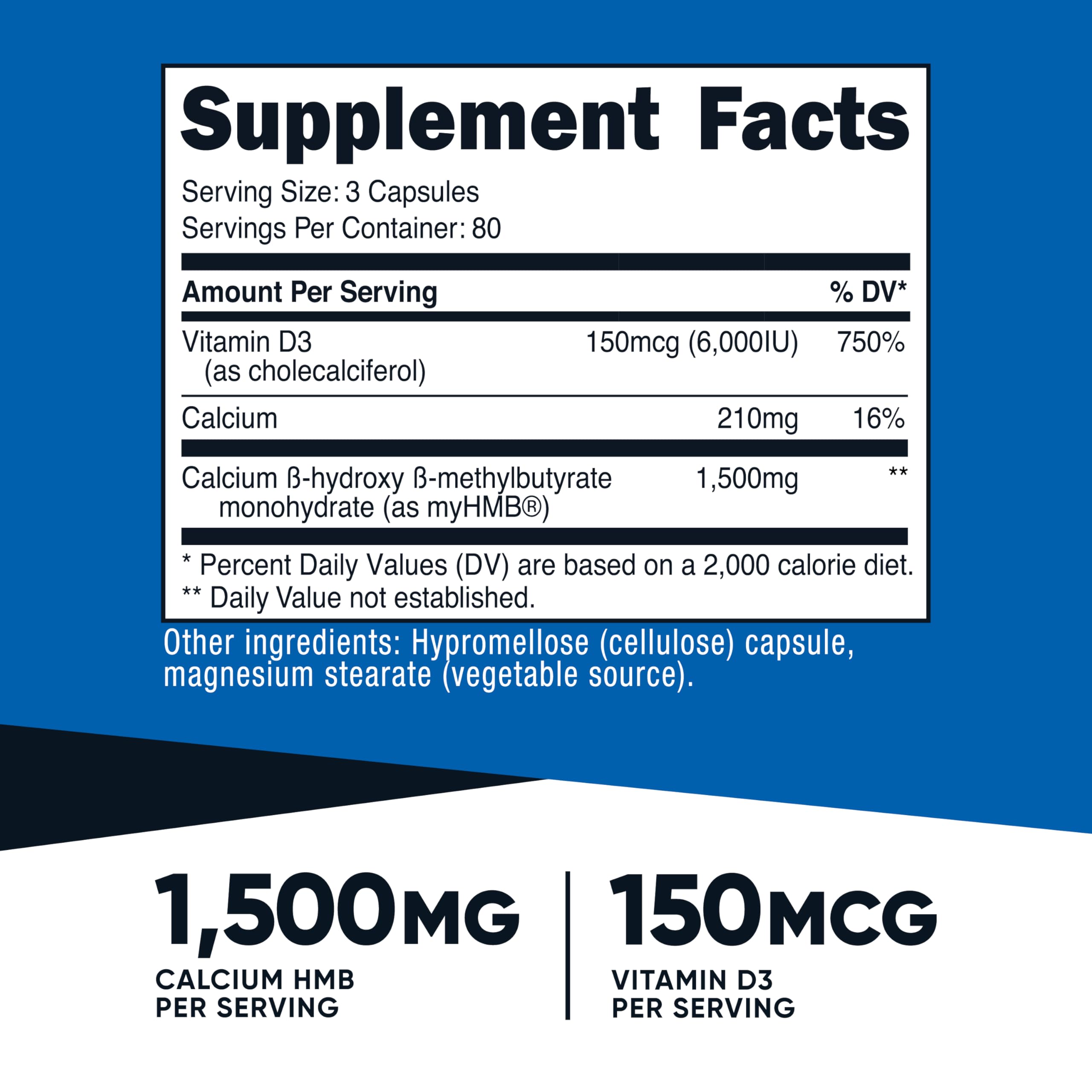 Nutricost Vitamin D3 6000 IU capsules for daily immune and bone support.