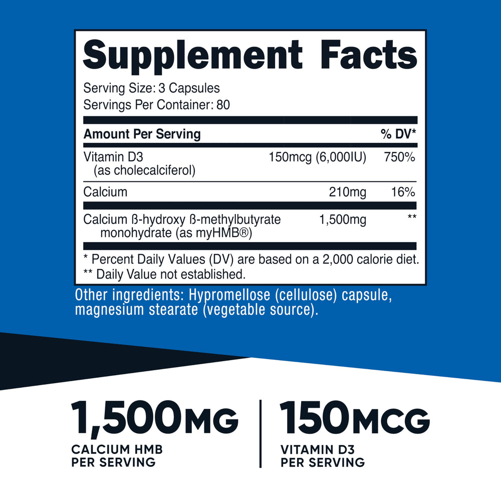 Nutricost Vitamin D3 6000 IU capsules for daily immune and bone support.