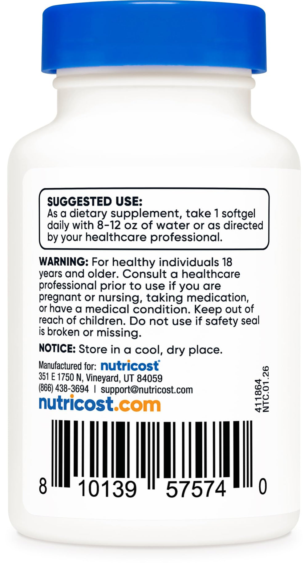 Nutricost Vitamin K2 MK-7 bottle on desk suggesting easy daily routine.
