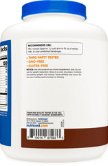 Nutricost Chocolate whey shake in glass illustrating smooth mixability