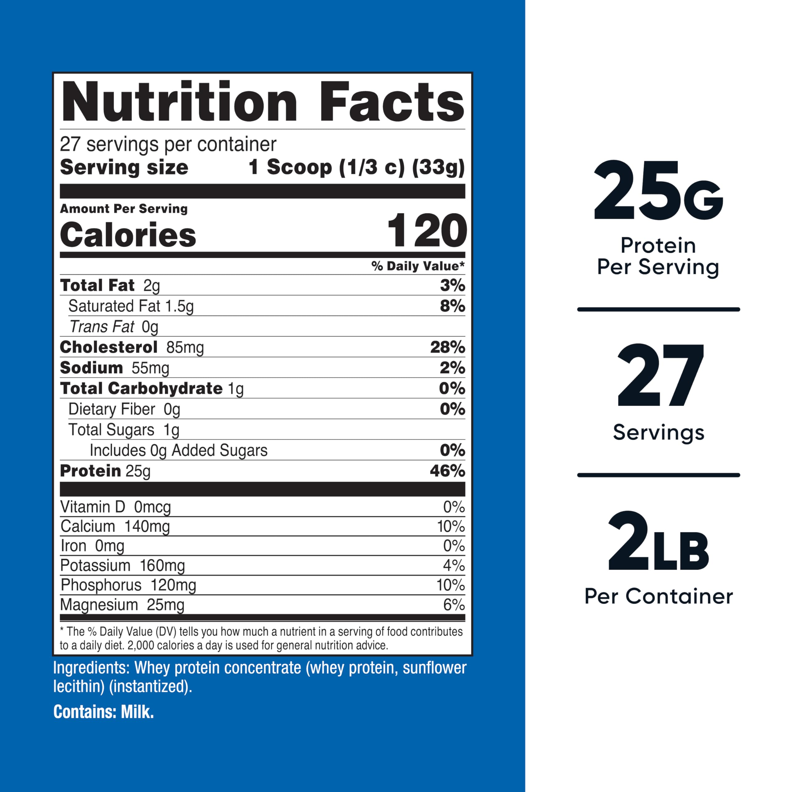 Nutricost undenatured whey protein concentrate bottle for smooth shakes and recipes.