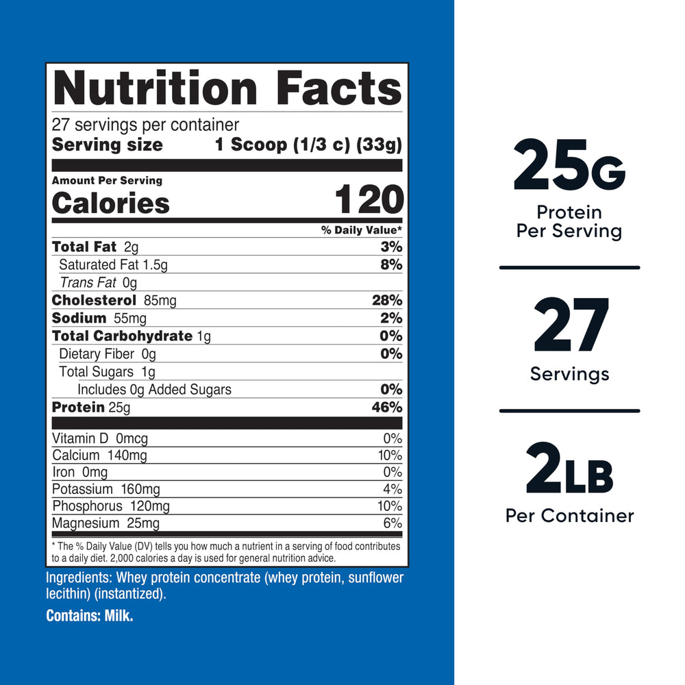 Nutricost undenatured whey protein concentrate bottle for smooth shakes and recipes.