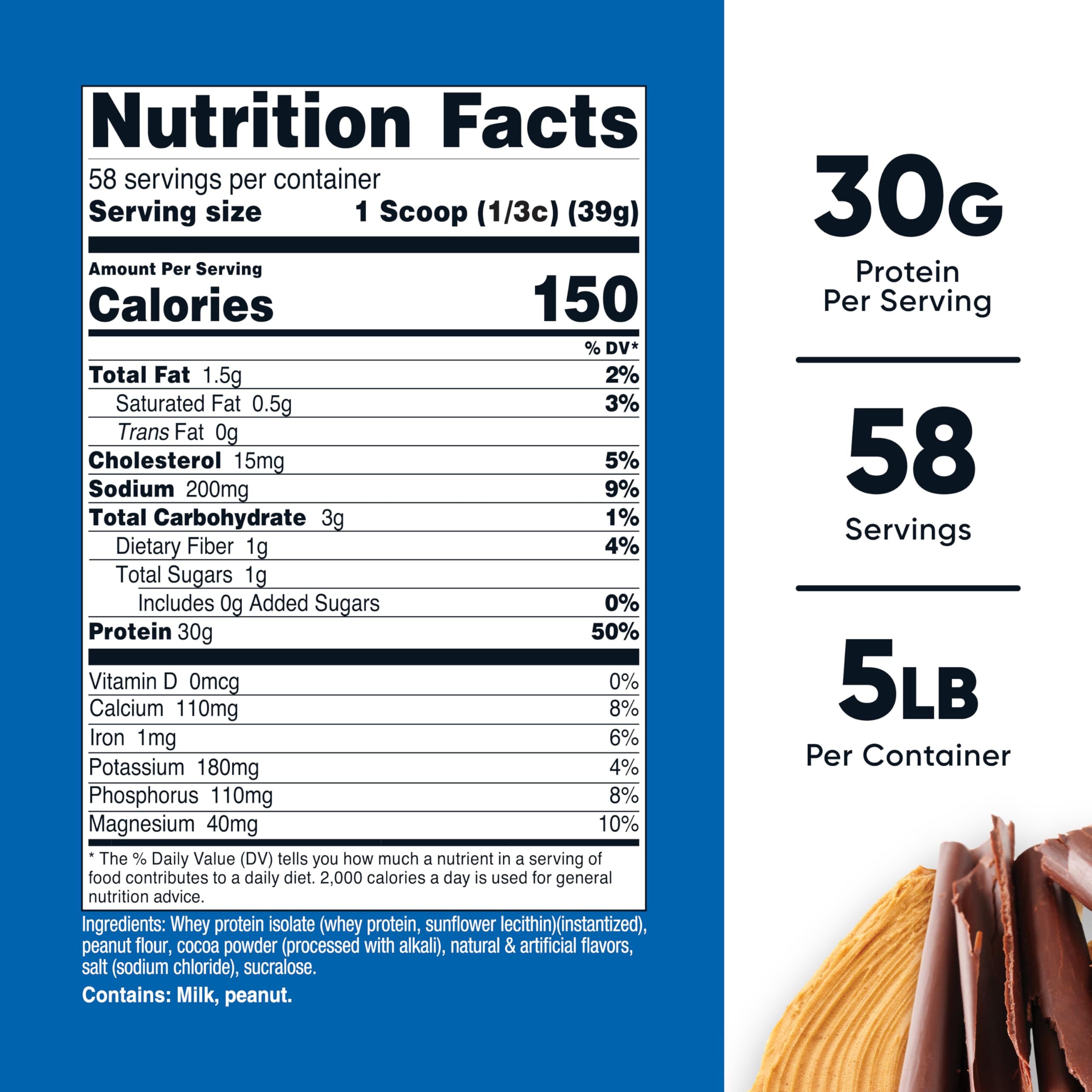 Nutricost Whey Protein Isolate scoop included for convenient one-scoop servings