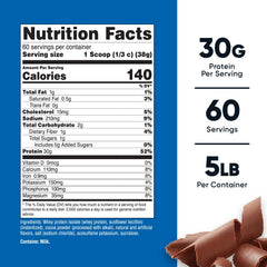 Nutricost Whey Protein Isolate Milk Chocolate scoop included for convenient serving