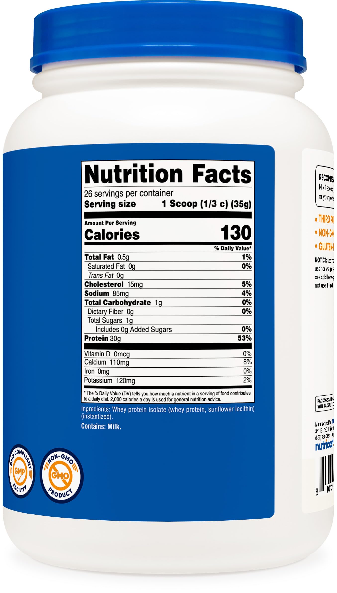 A prepared Nutricost protein shake after training