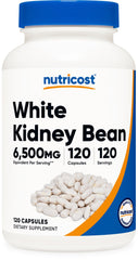 Nutricost White Kidney Bean Extract bottle front clearly displays ingredients for trust