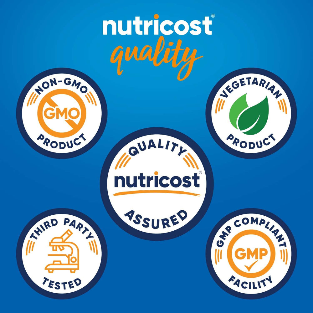 Nutricost Wormwood capsules close-up reveals standard vegetarian capsules.