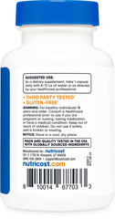 Nutricost zinc carnosine vegetarian formula label
