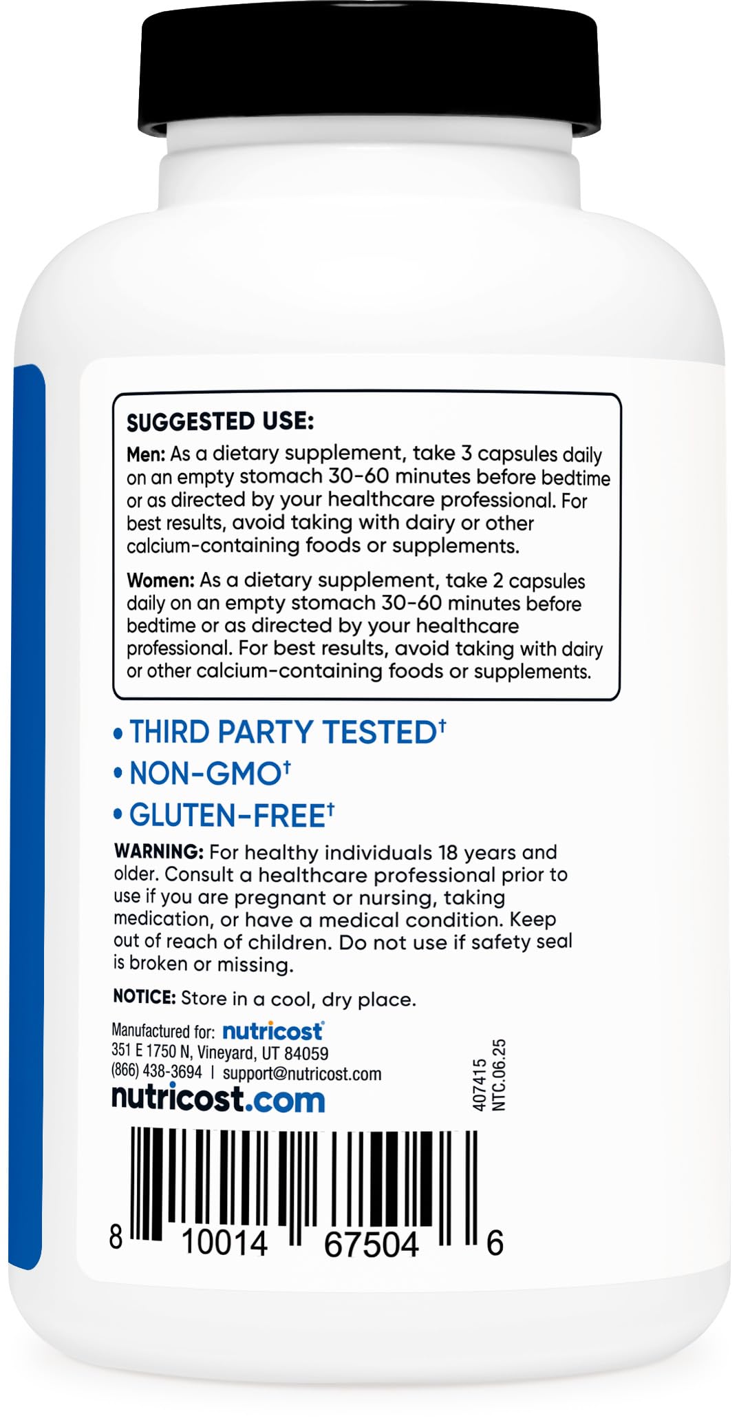 Nutricost ZMA bottle on workout mat suggests daily athletic support.