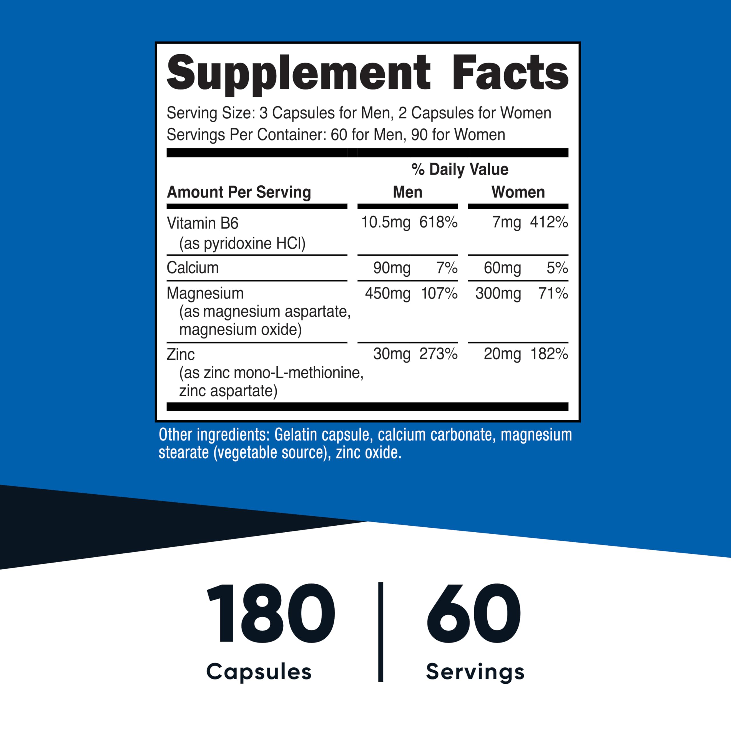 Nutricost ZMA capsules close-up highlighting size and texture.