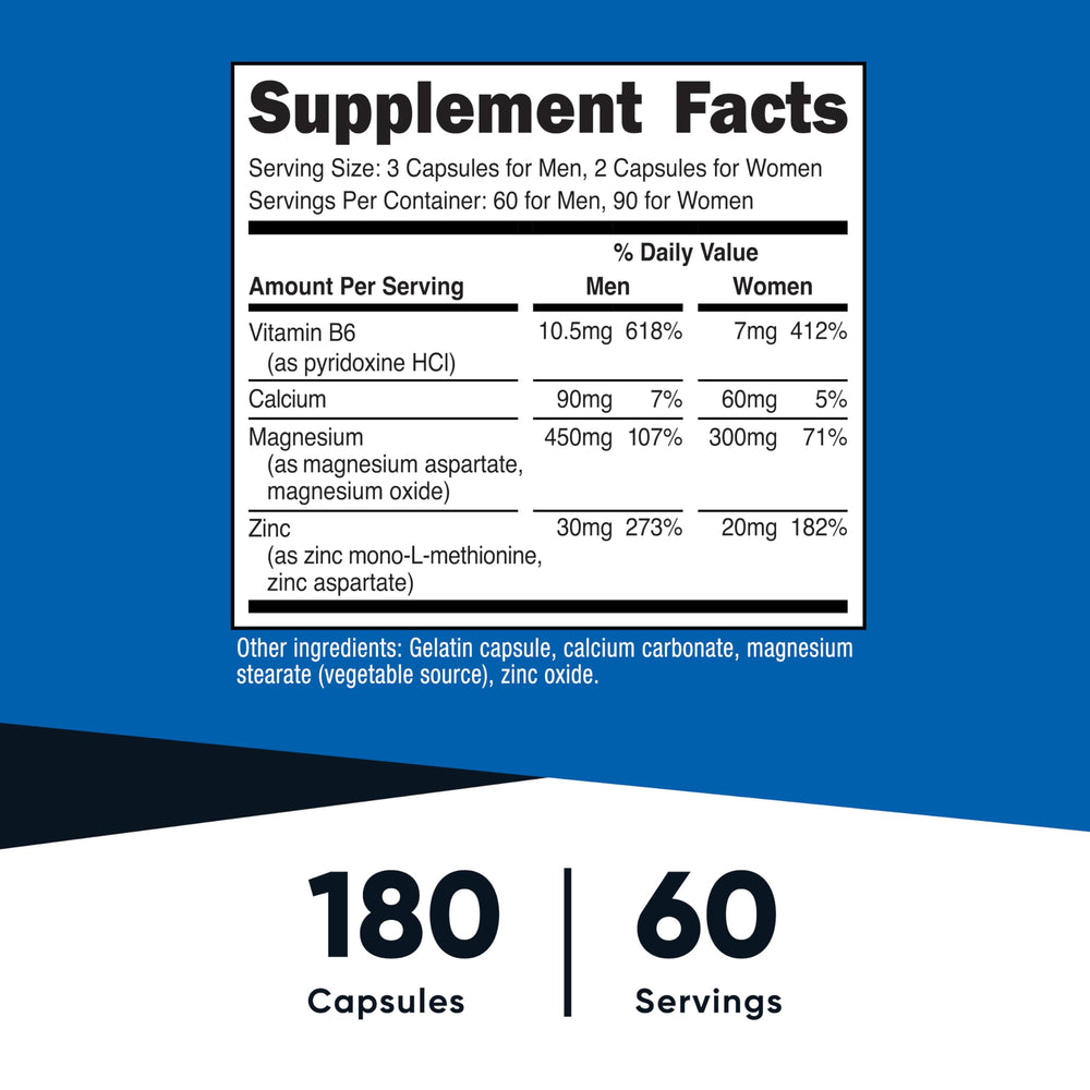 Nutricost ZMA capsules close-up highlighting size and texture.