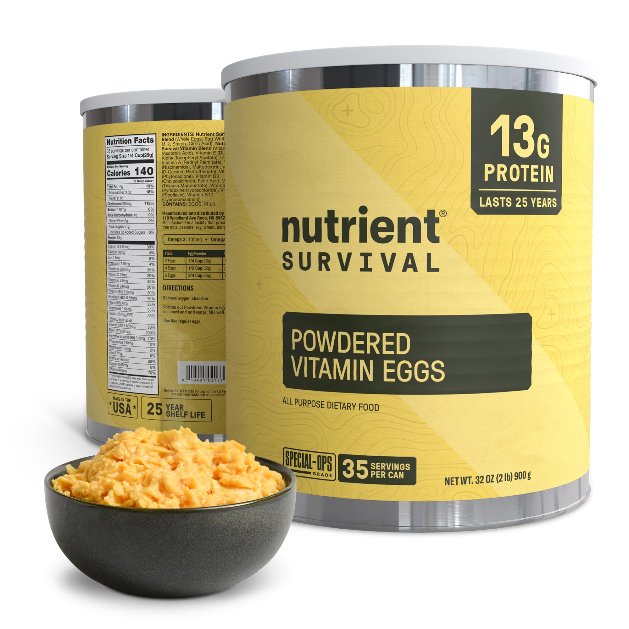 Nutrient Survival 70 Egg-Equivalent Powder Bottle for quick breakfasts