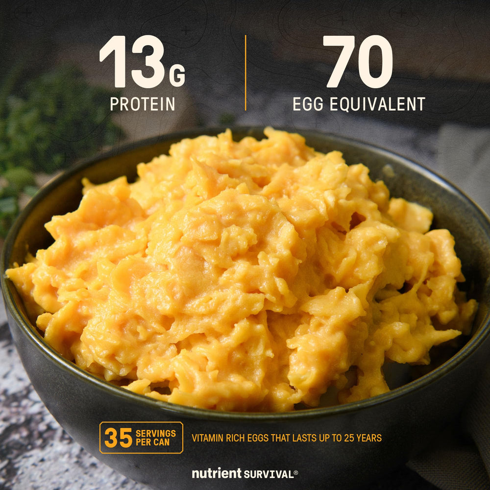 Nutrient Survival Egg Powder dissolving in water for fast meal prep
