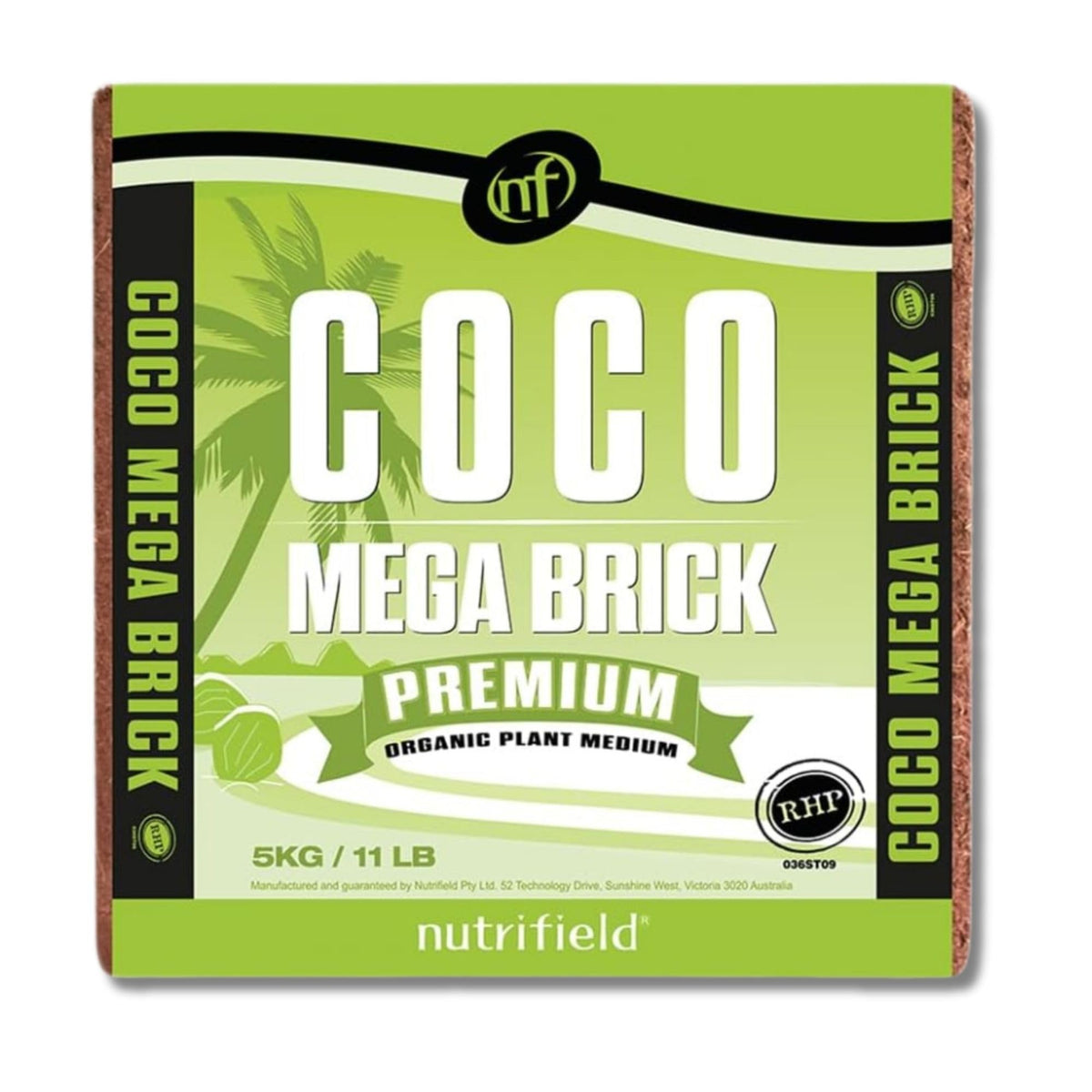 Nutrifield coco coir mega brick block expands into a growing medium