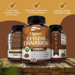 NutriFlair cinnamon powder on wooden surface showing natural spice color.