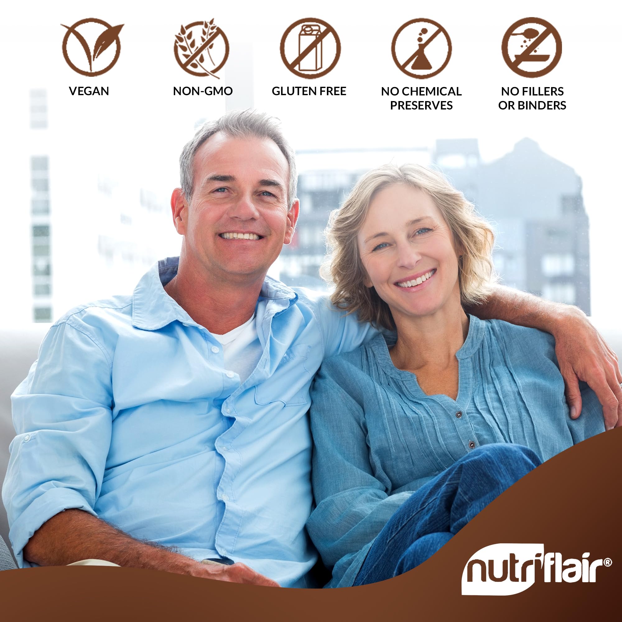 NutriFlair cinnamon packaging shown with GMP quality emphasis.