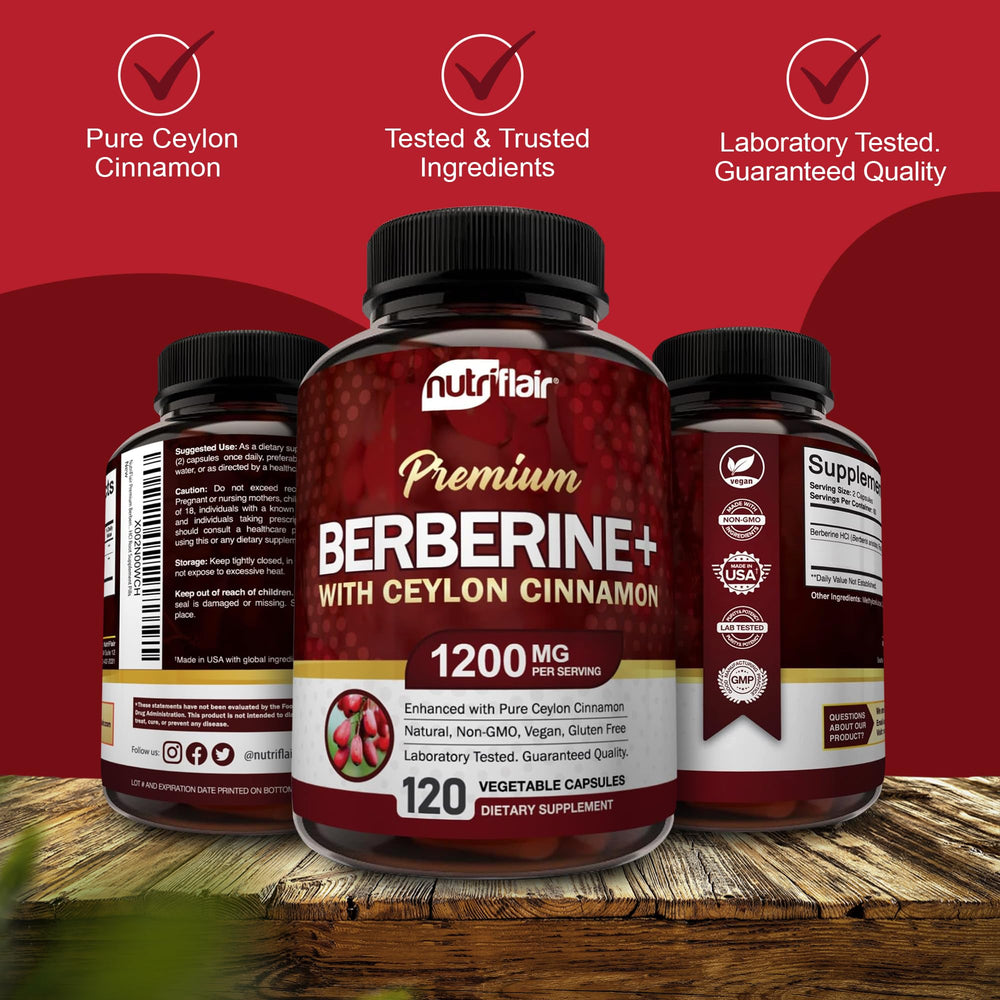 NutriFlair Berberine third-party testing seal for quality assurance