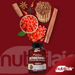 NutriFlair Berberine ingredients panel showing clean label