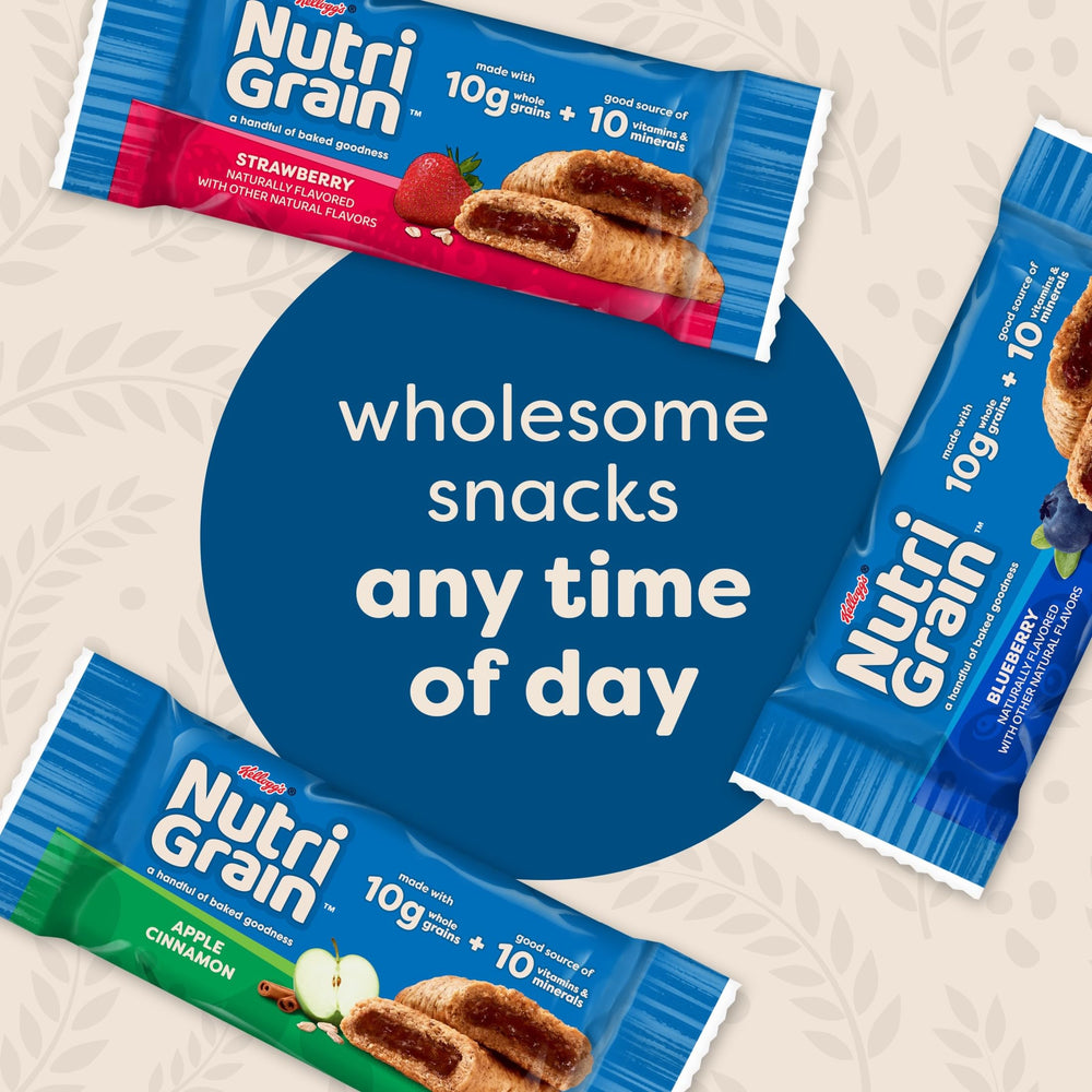 Nutri-Grain blueberry close-up highlights soft texture and fruit filling.