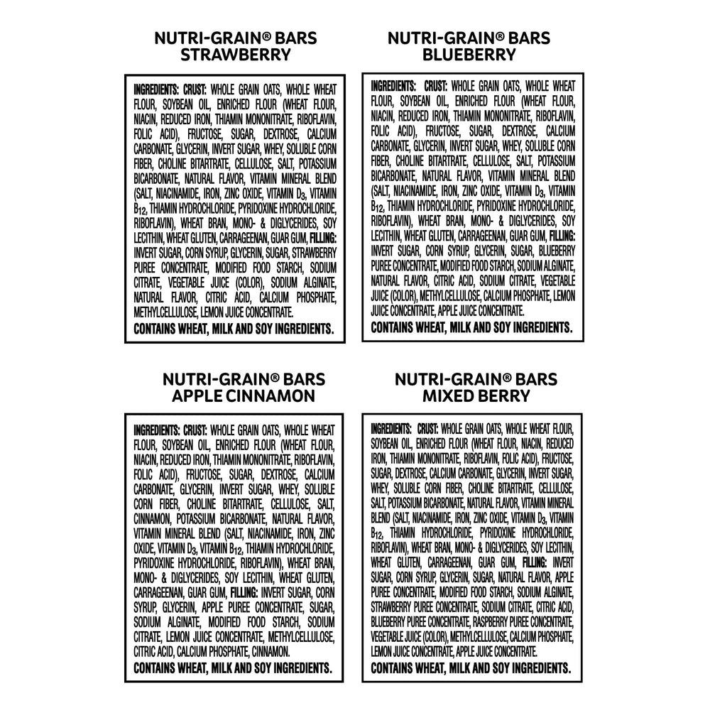 Nutri-Grain mixed berry close-up emphasizes fruity flavor for on-the-go snacking.