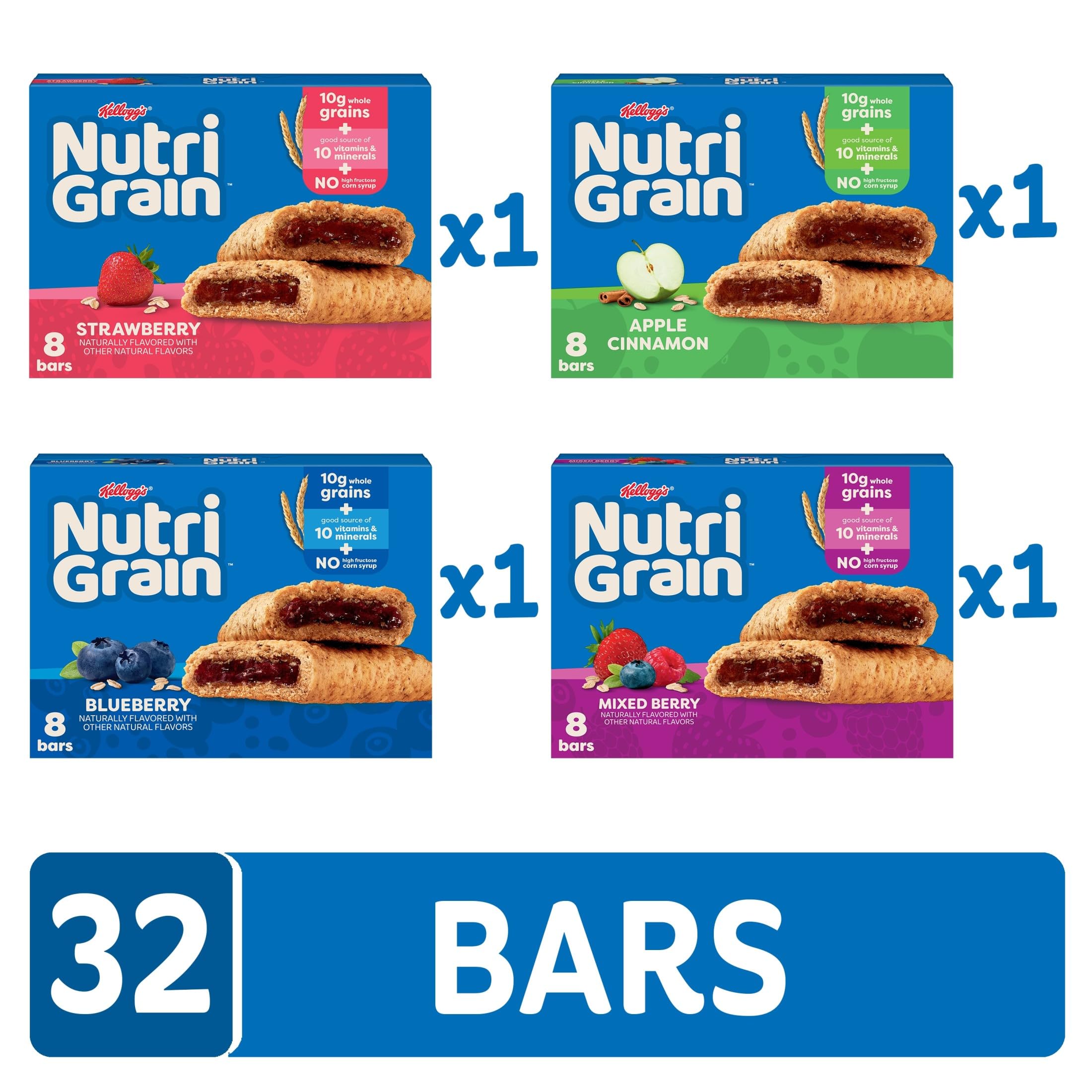Nutri-Grain strawberry close-up suggests a tasty kids' morning snack.