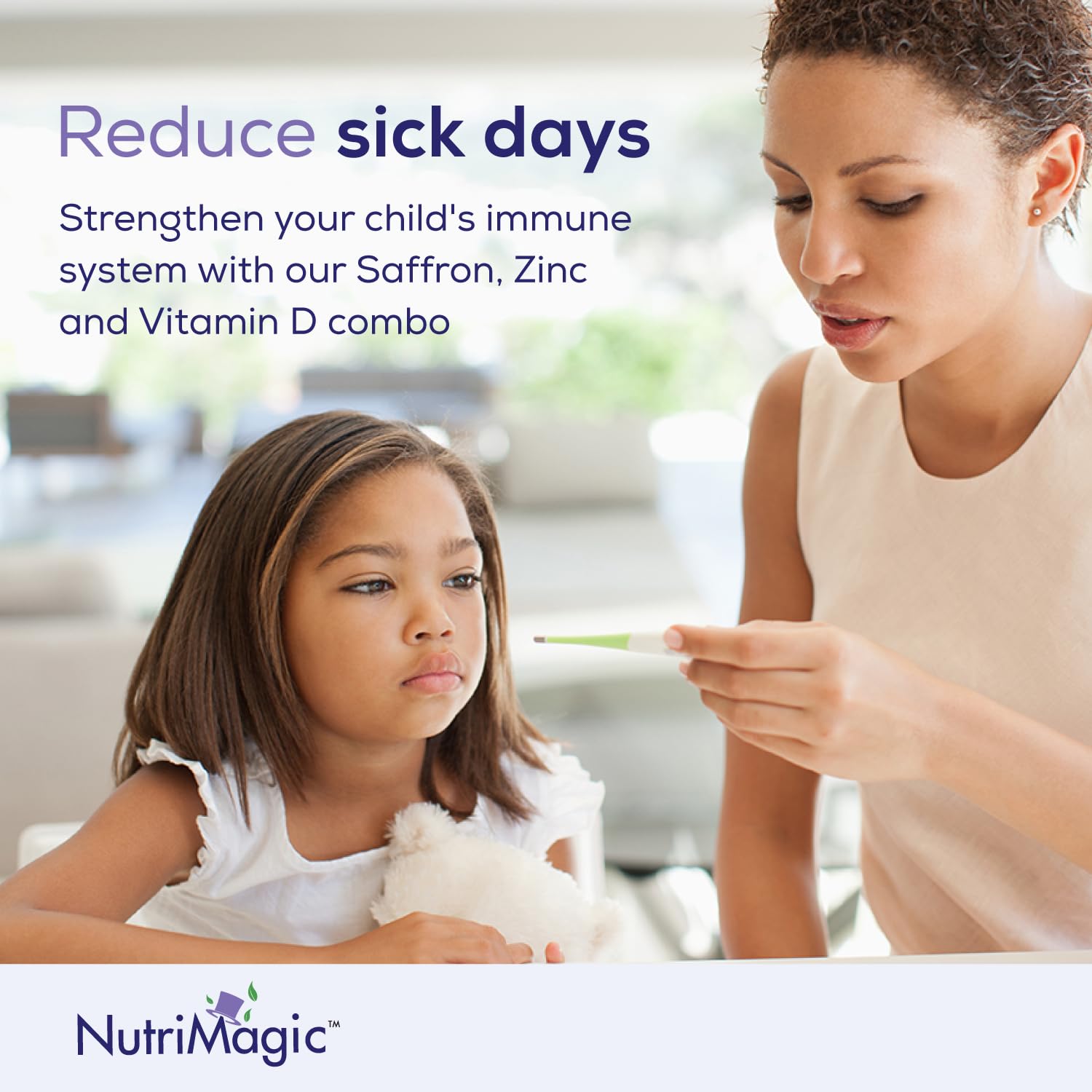 Junior taking NutriMagic gummies illustrates quick-absorption design for kids.