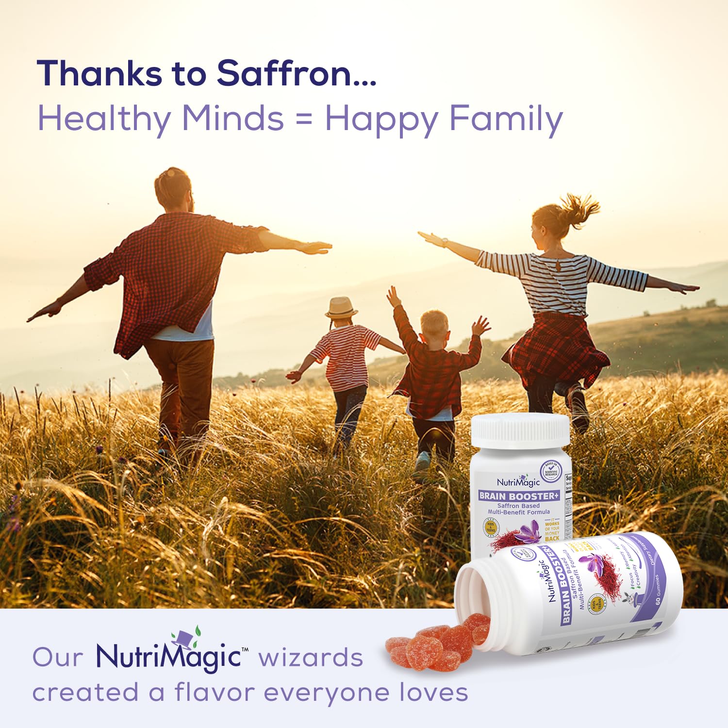 First-Time Flavor Warranty graphic communicates NutriMagic flavor confidence.