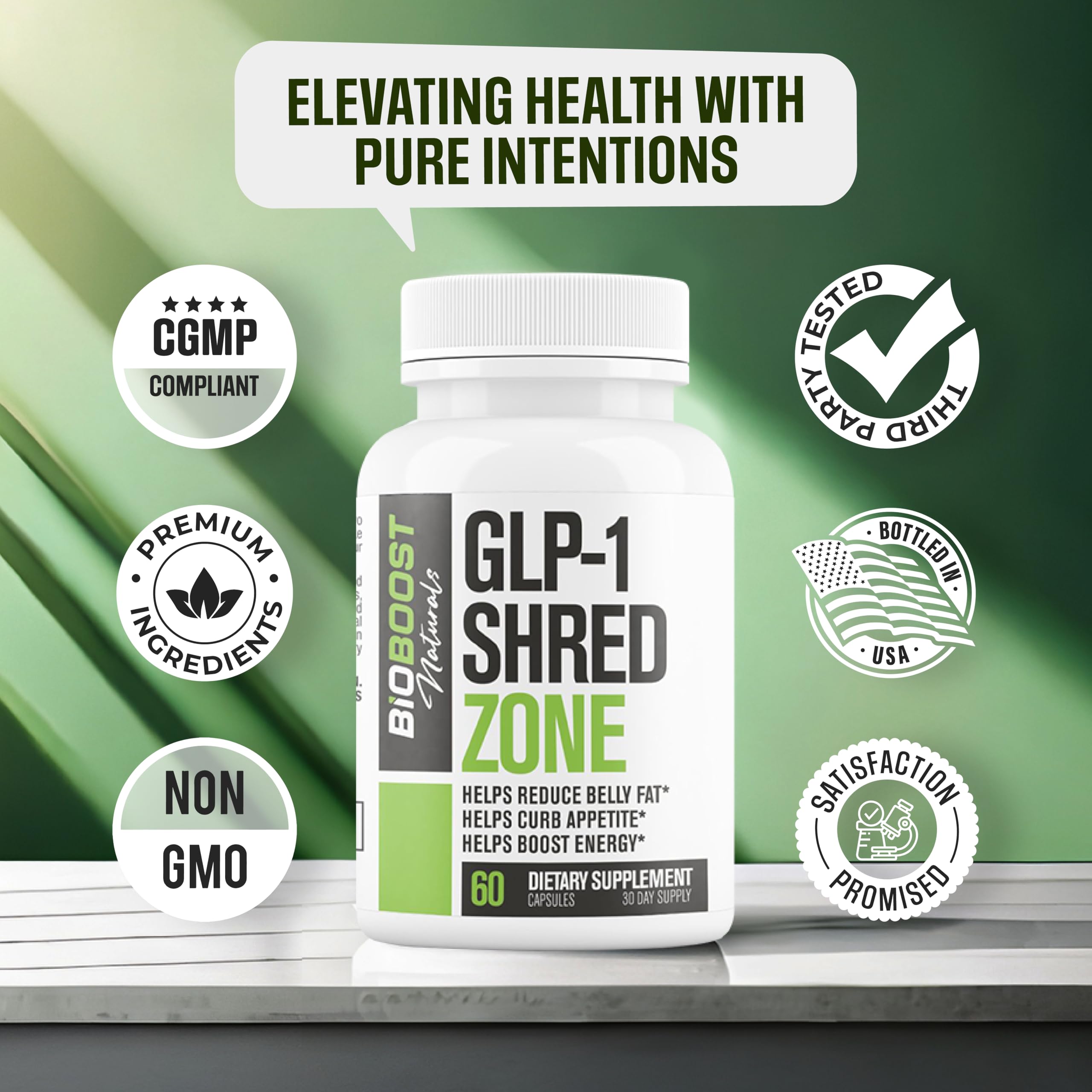 Nutrimend IQ GLP-1 Shred Zone packaging on a shelf for on-the-go support