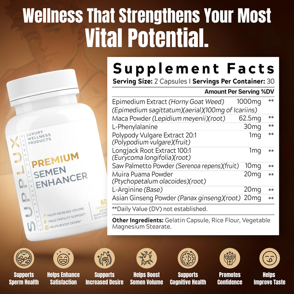 Nutrimend IQ Semen Volume Enhancer capsules closeup, ready for daily use
