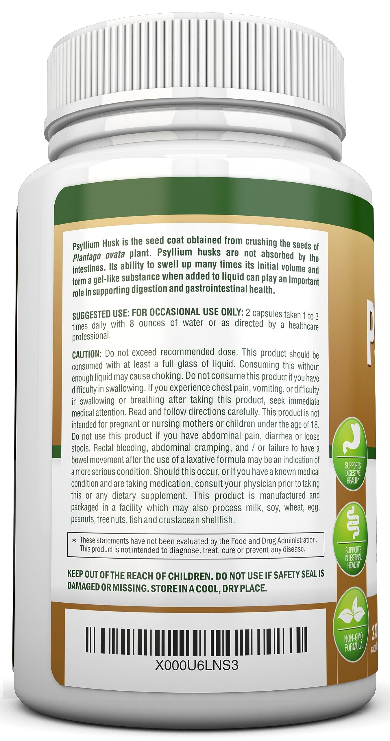 NutriONN Psyllium Husk Capsules on shelf ready for daily routine.