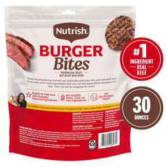USA-made Nutrish Burger Bites with real beef as the #1 ingredient.