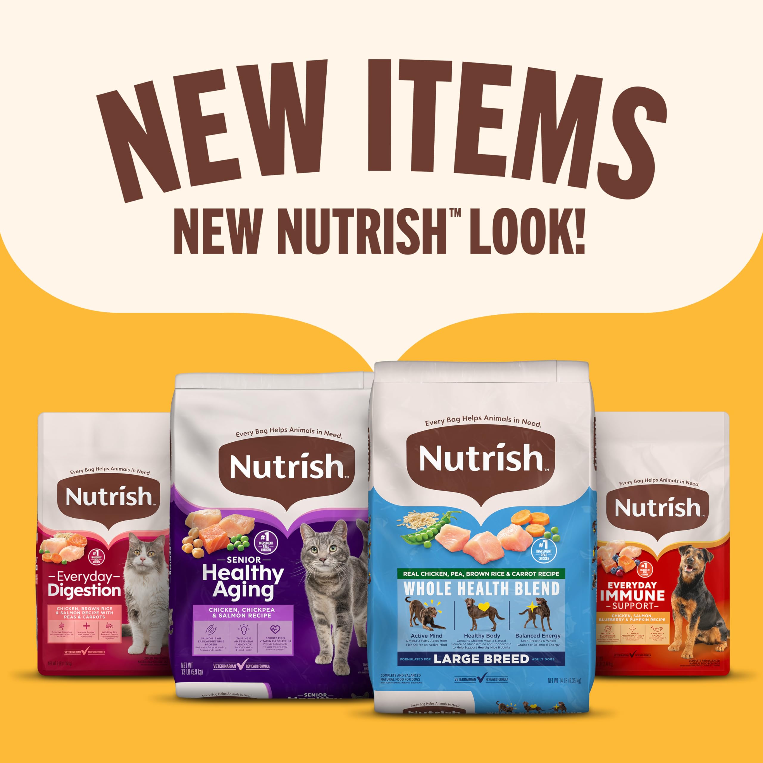 Nutrish Made in USA badge visible on packaging