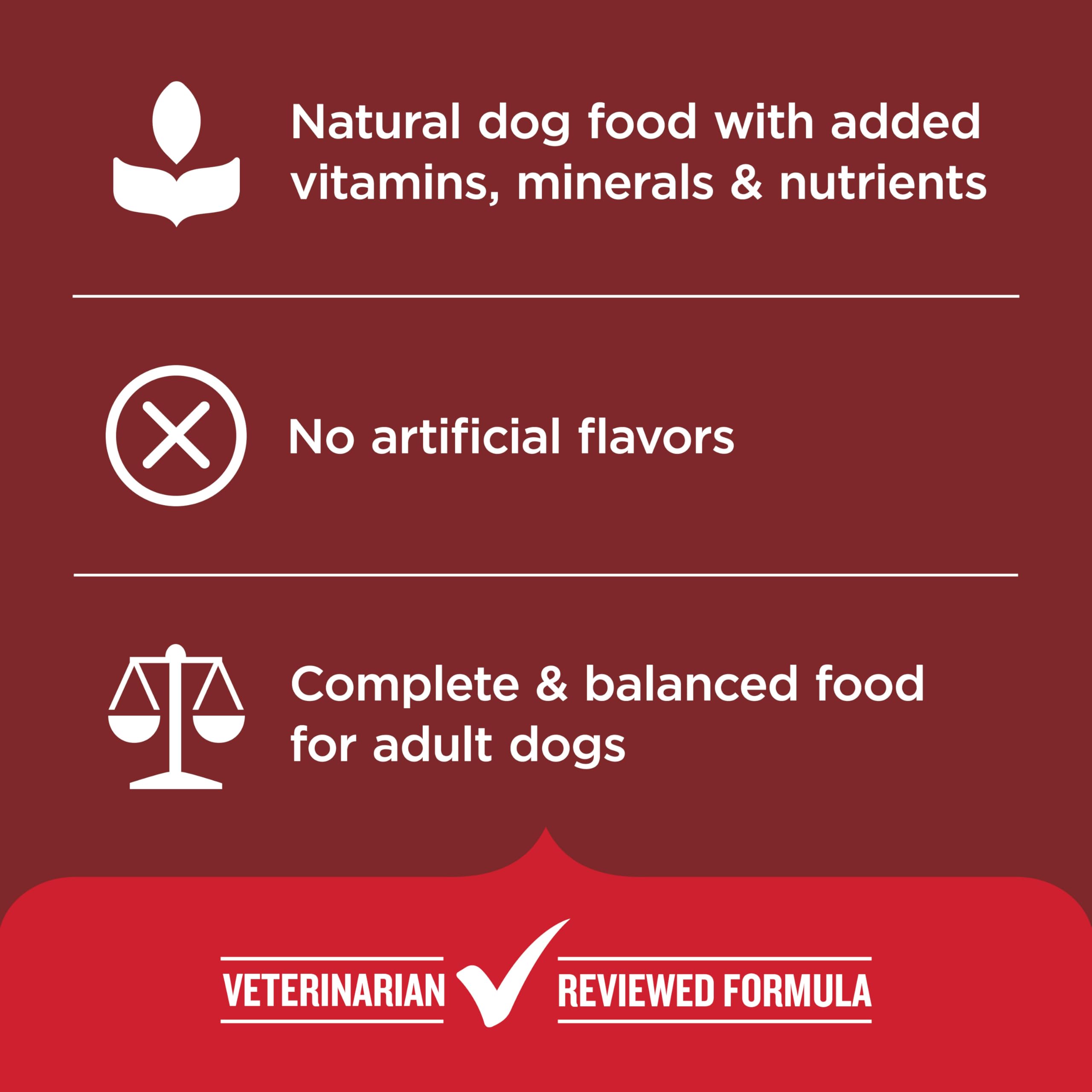 Nutrish Rachael Ray natural ingredients label emphasizes vitamins and minerals.
