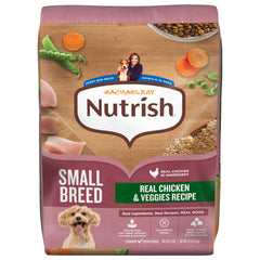 Nutrish Rachael Ray small breed real chicken kibble entices small dogs