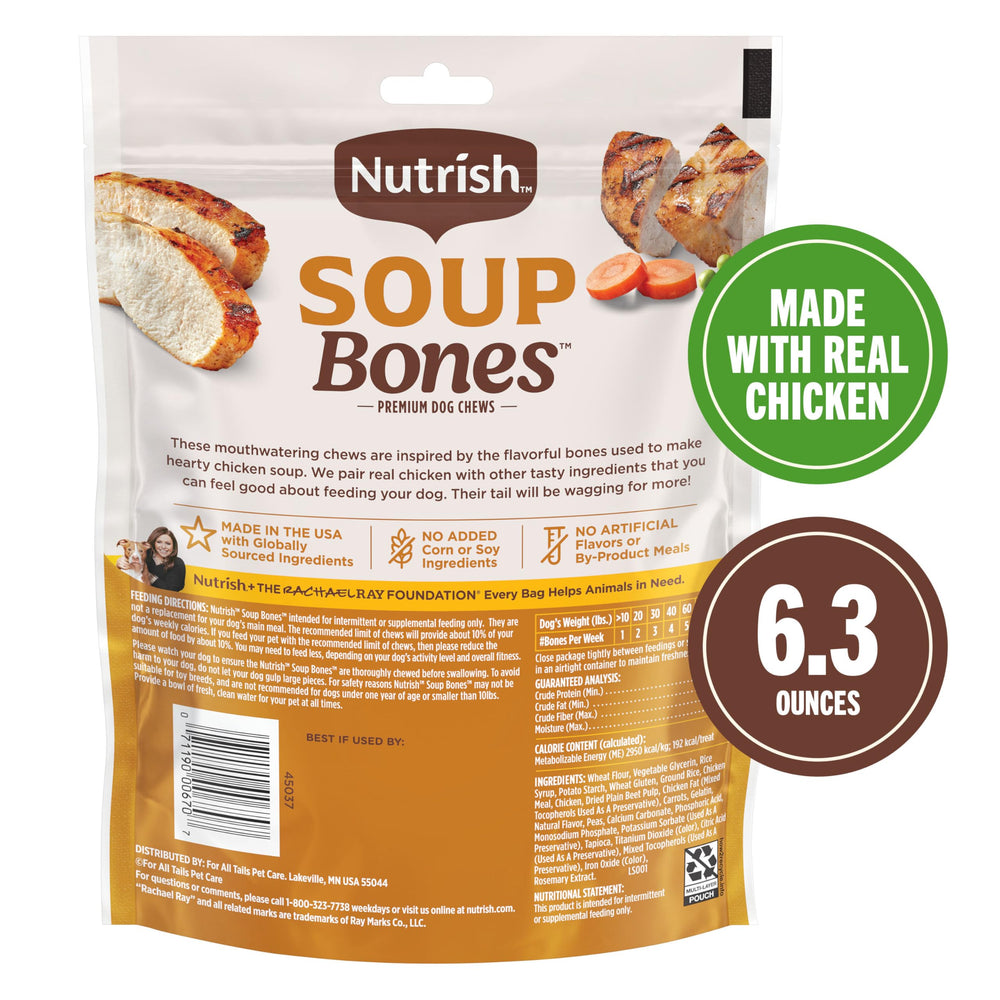 Nutrish Soup Bones texture gentle on dogs' teeth and gums.