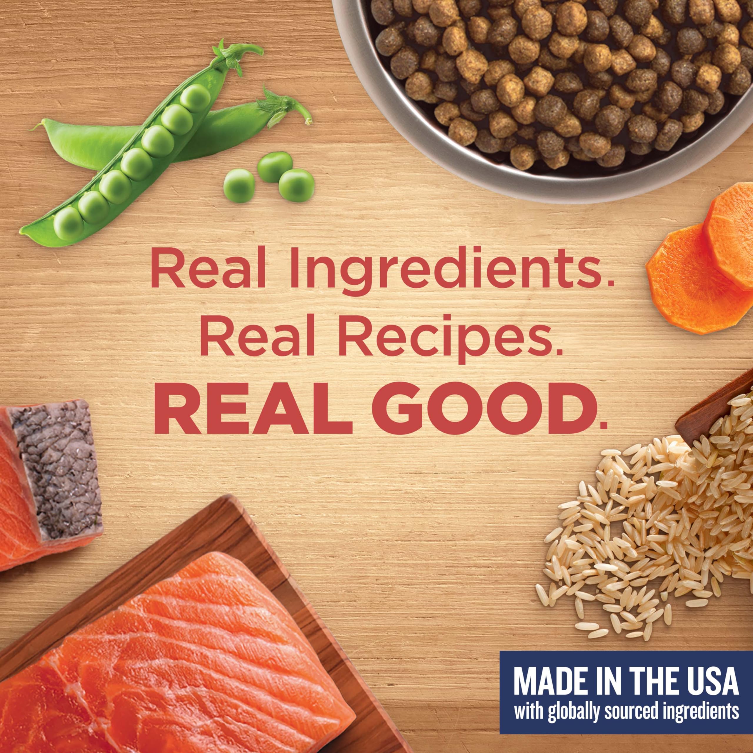 Nutrish USA-made ingredients label signals quality sourcing
