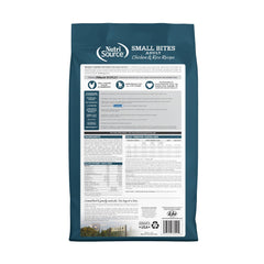 NutriSource small bites kibble close-up supports gentle chewing and palatability.